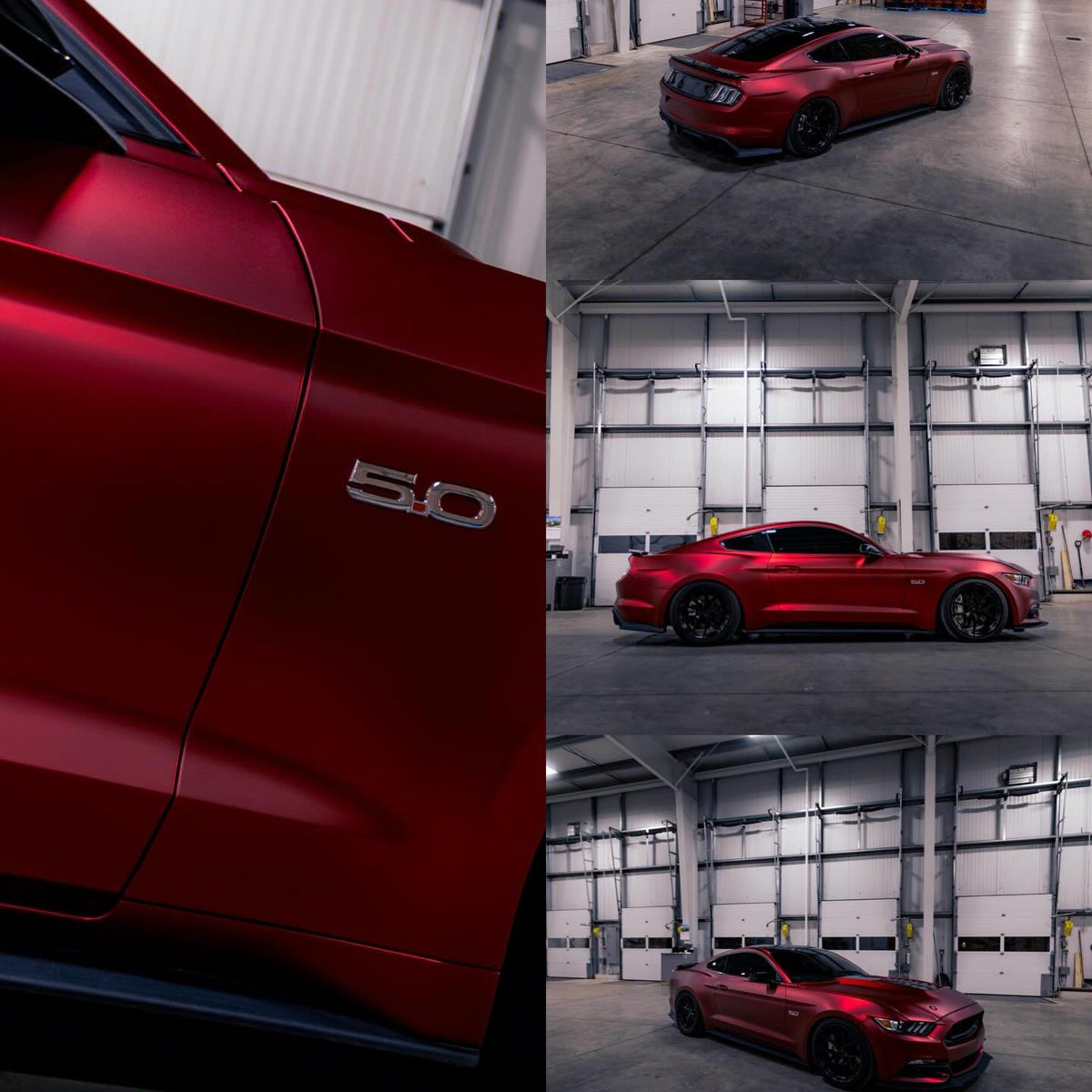 Satin Chrome Metallic Romanee Red Car Wrap