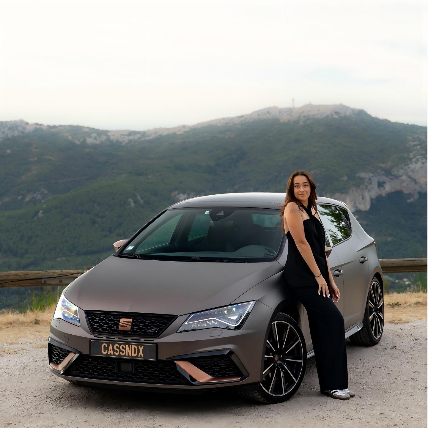 Premium sports coupe styled with ALUKOCARWRAP Matte Satin Dark Grey Car Vinyl Wrap PET, showcasing a flawless satin dark grey car wrap texture under natural sunlight.