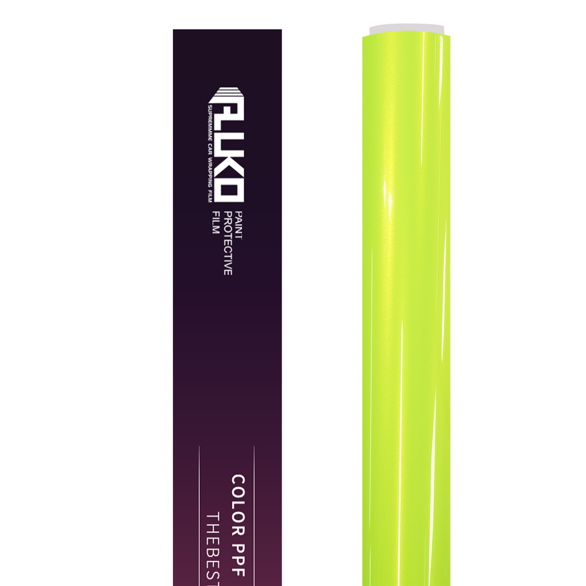 TPU Gloss Fantasy Fluorescent Neon Yellow Colored PPF Paint Protection Film