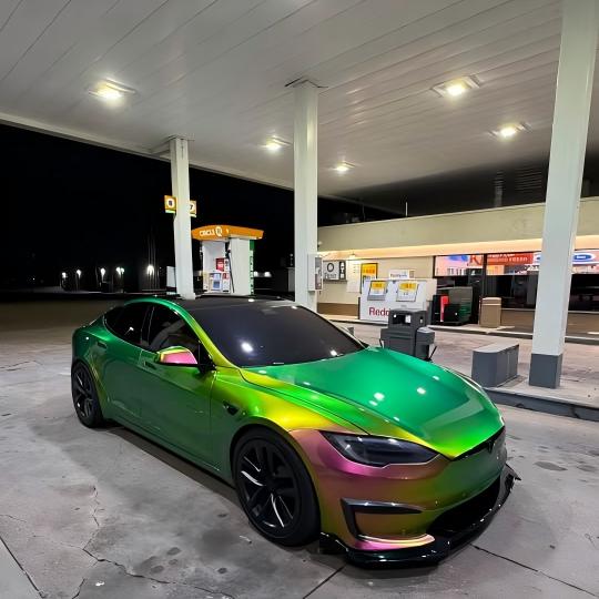 TPU Gloss Metallic Chameleon Pink Neon Iridescent Color PPF (Paint Protection Film)