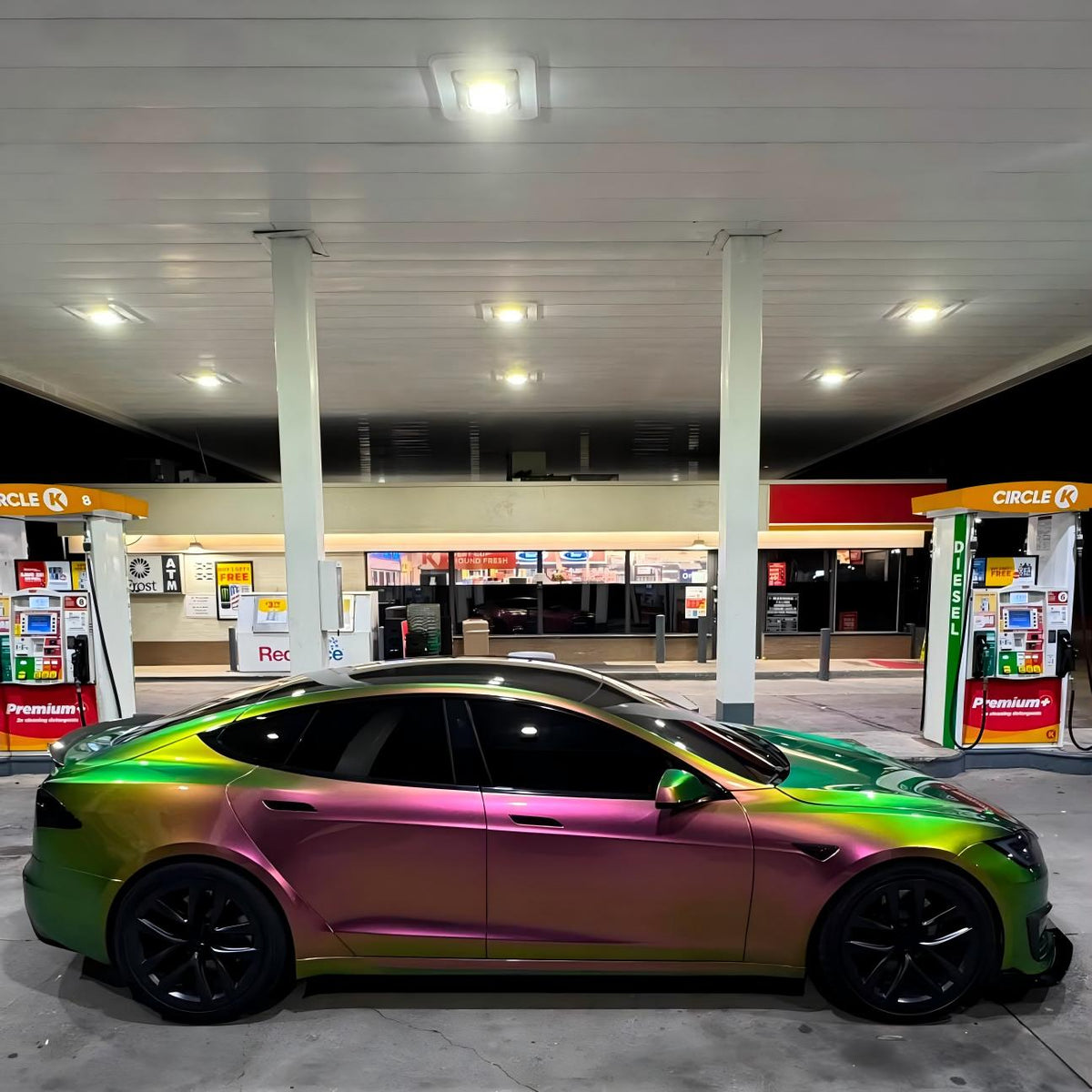 TPU Gloss Metallic Chameleon Pink Neon Iridescent Color PPF (Paint Protection Film)
