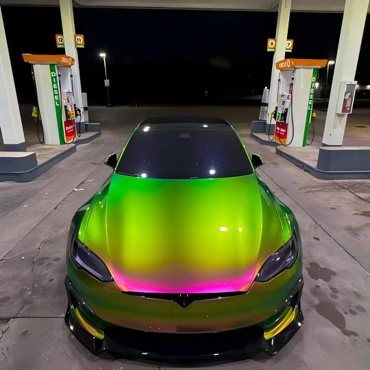 TPU Gloss Metallic Chameleon Pink Neon Iridescent Color PPF (Paint Protection Film)