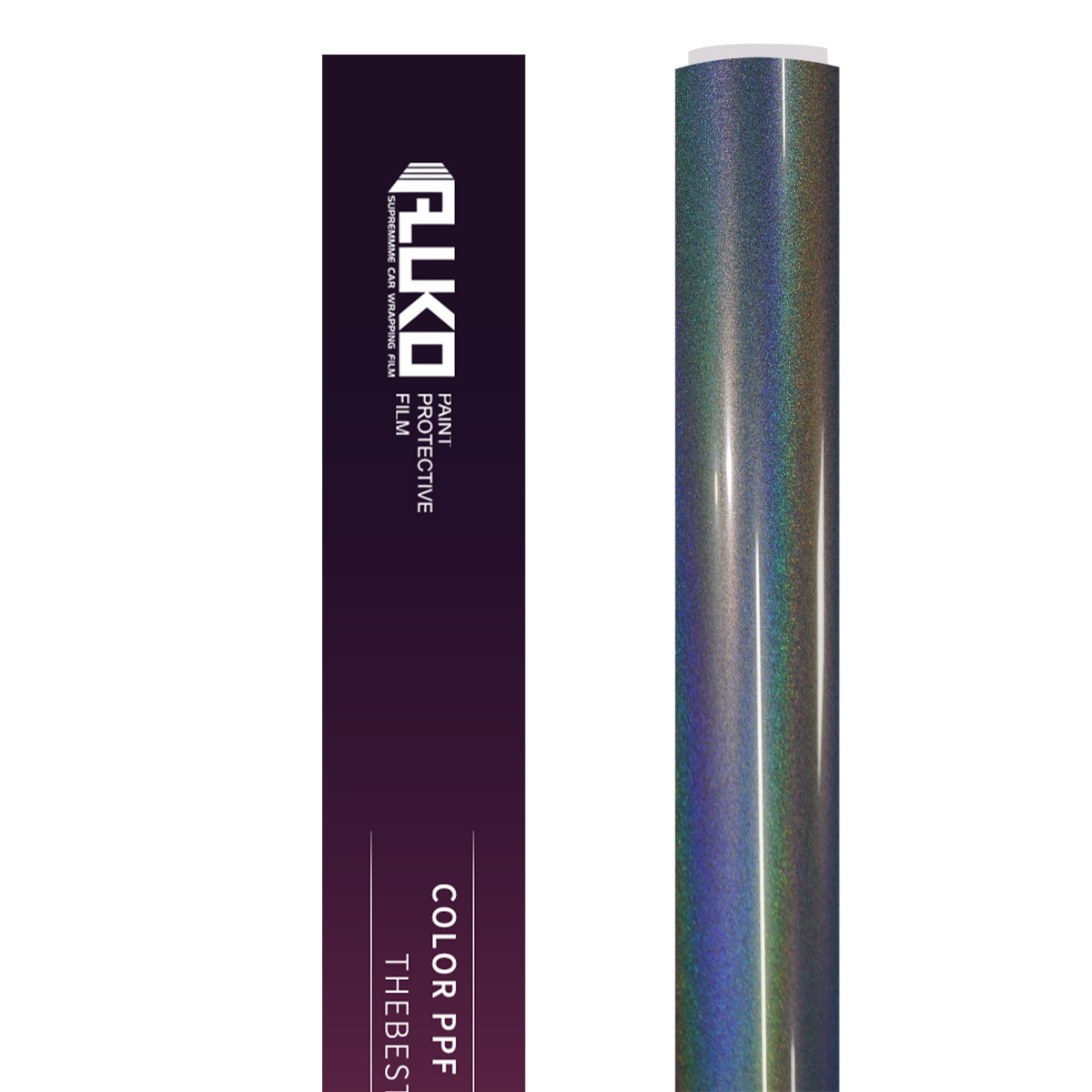 TPU Gloss Metallic Rainbow Laser Light Grey Colored PPF Paint Protection Film