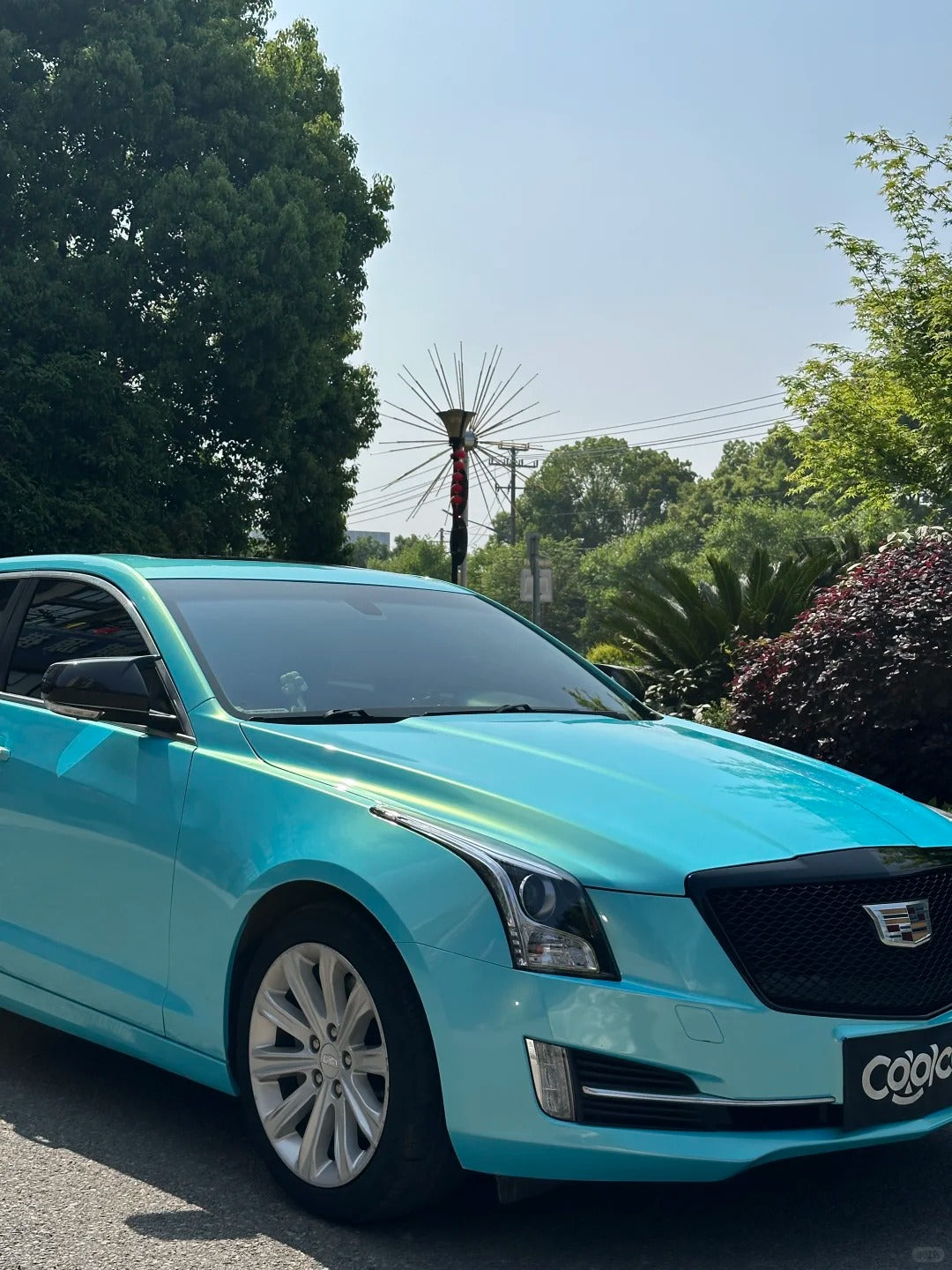 TPU Gloss Metallic Neon Ice Blue Colored PPF | Paint Protection Film