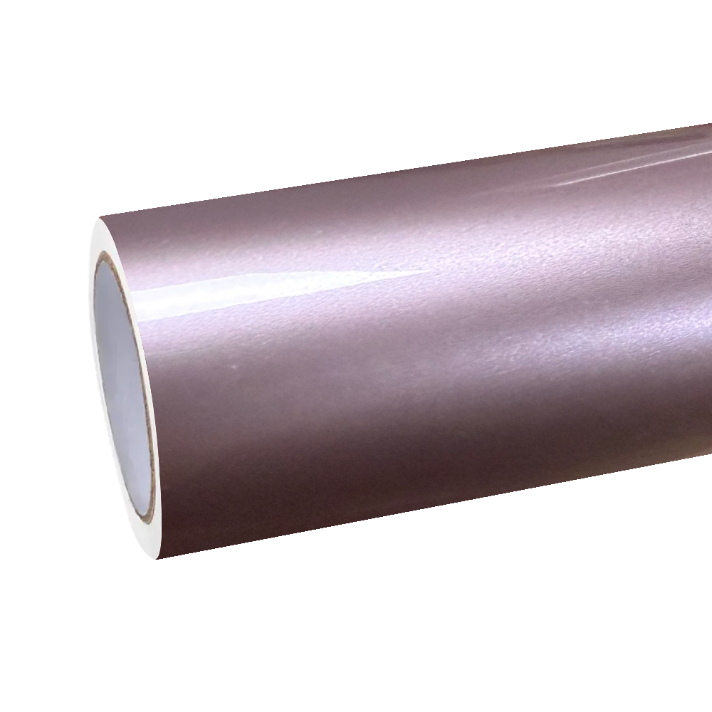 ALIKOCARWRAP Gloss Liquid Taupe Pink Car Vinyl Wrap PET, showcasing a seamless high-fashion liquid silk reflection.