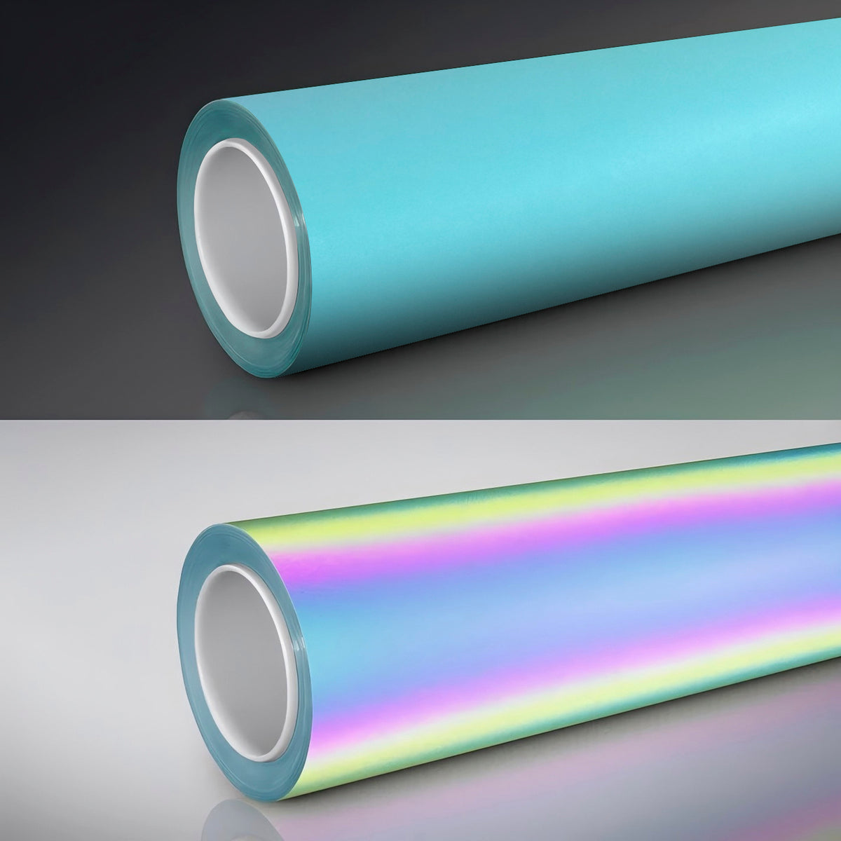 Tiffany Blue Prismatic Rainbow Reflective Holographic Car Wrap
