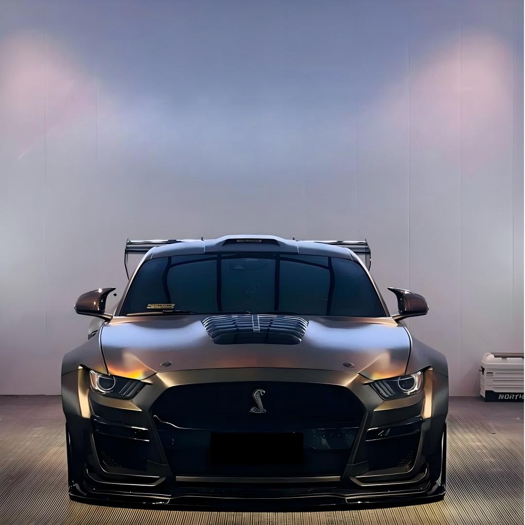 Flawless tungsten car wrap surface with a premium satin finish, highlighting ALUKOCARWRAP zero-distortion PET liner.