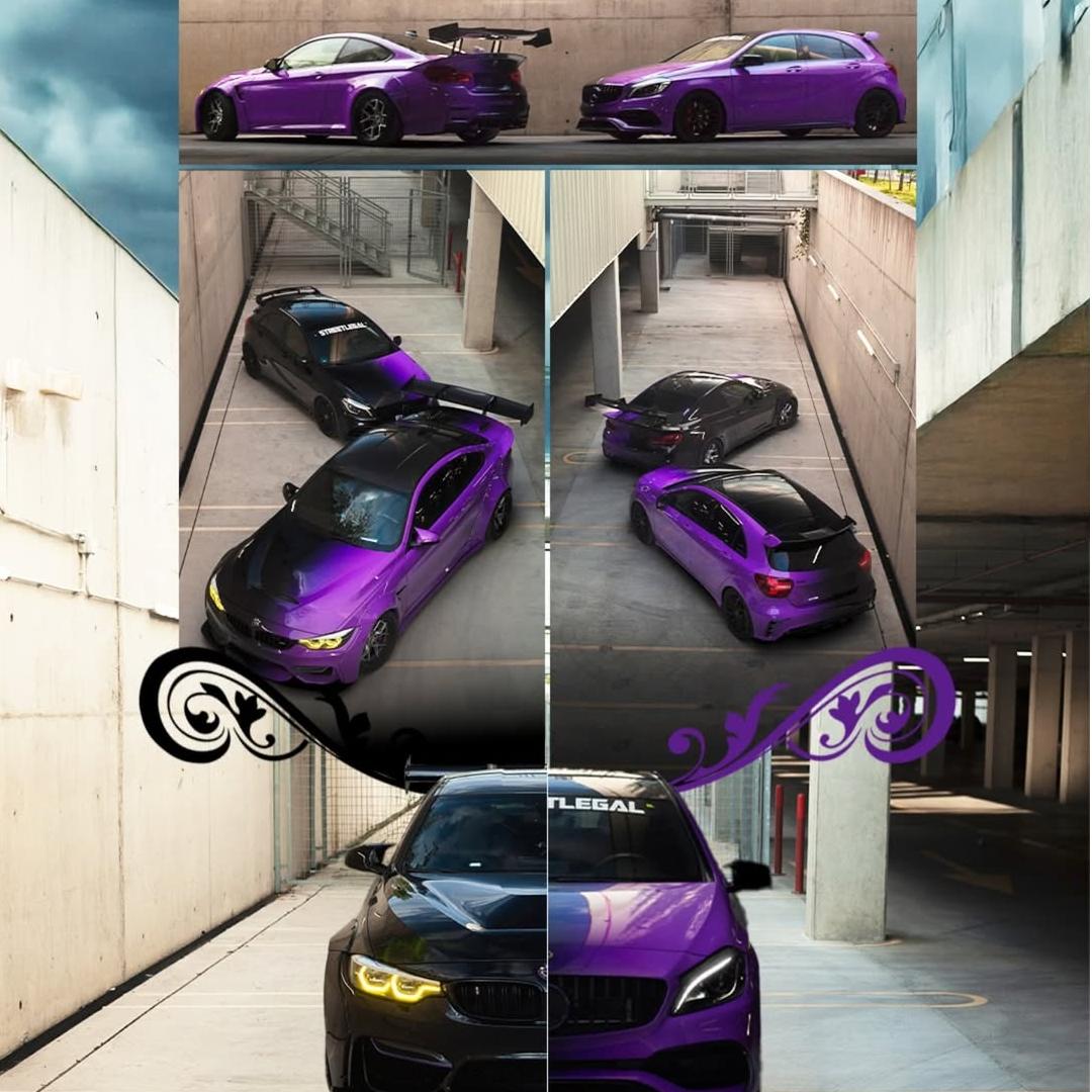 ALUKOVINYL Black to Purple Gradient Custom Car Wraps