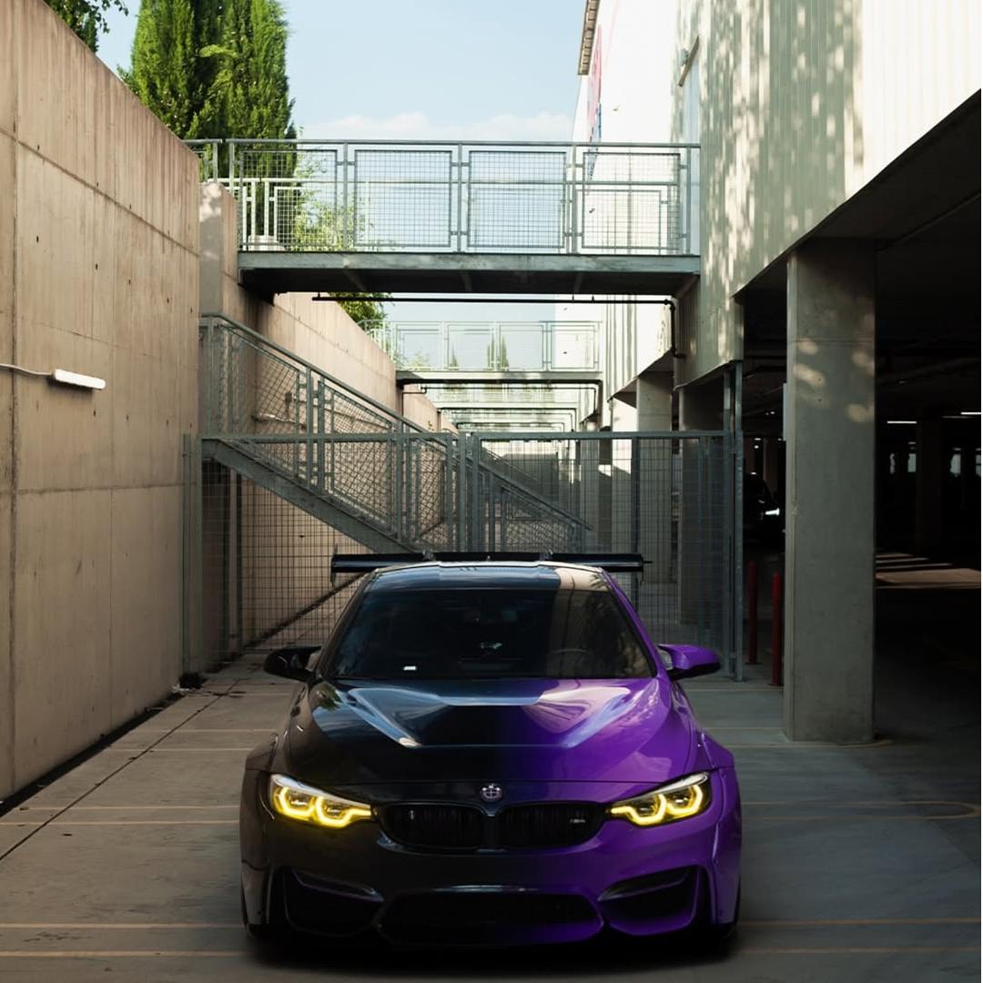 ALUKOVINYL Black to Purple Gradient Custom Car Wraps