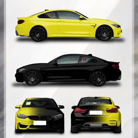 ALUKOVINYL Black To Green Gradient Custom Vinyl Wrap
