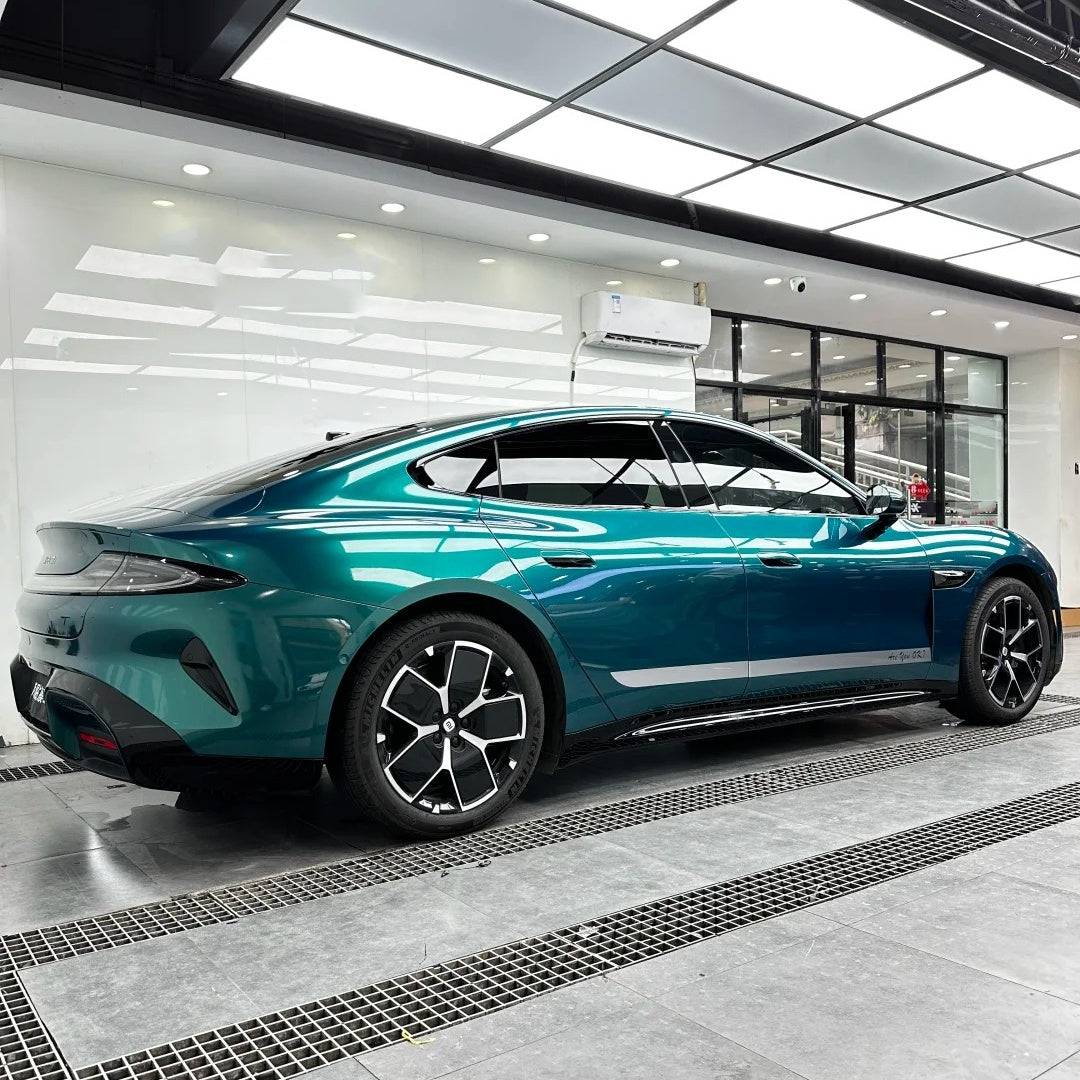 Gloss Metallic Chameleon Deep Sea Green Car Vinyl Wrap PET
