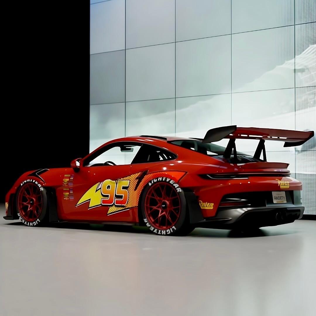 ALUKOVINYL Livery Lightning McQueen Custom Vinyl Wrap