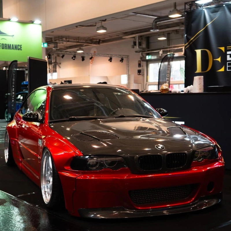 BMW with Ultra Glossy Vampire Red Car Wrap