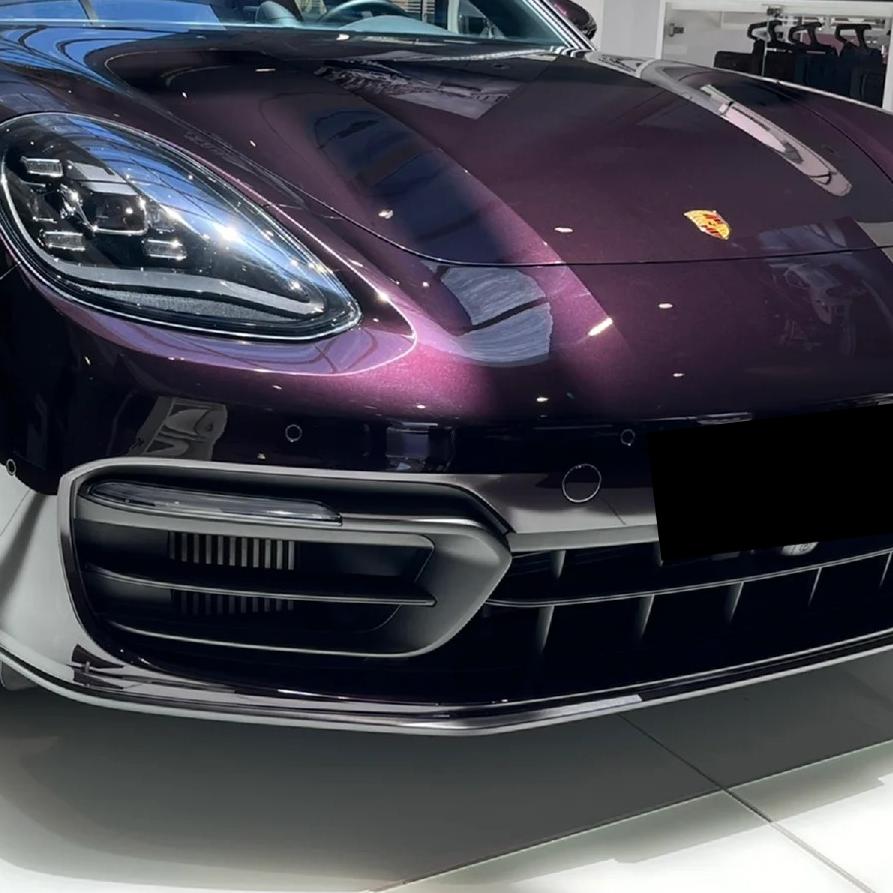 Gloss Amethyst Purple Car Vinyl Wrap Porsche PET