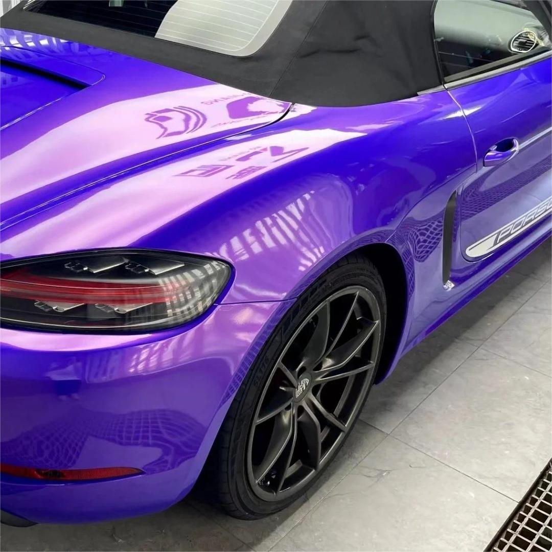 Glossy Metallic Royalty Purple Explosion Purple Vinyl Wrap PET