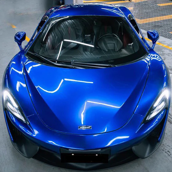 Gloss Metallic Ocean Deep Blue Car Vinyl Wrap PET