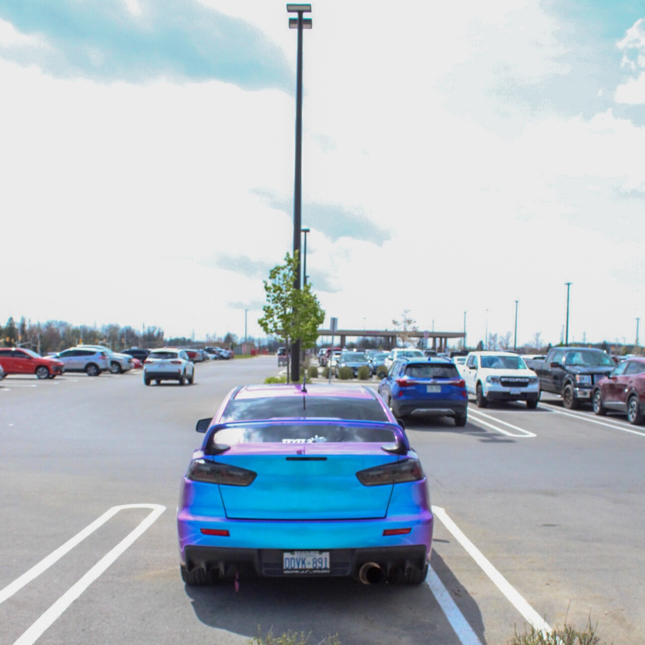 Gloss Chameleon Blue Purple Car Vinyl Wrap