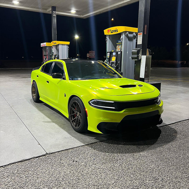 Gloss Fluorescent Neon Yellow Car Vinyl Wrap