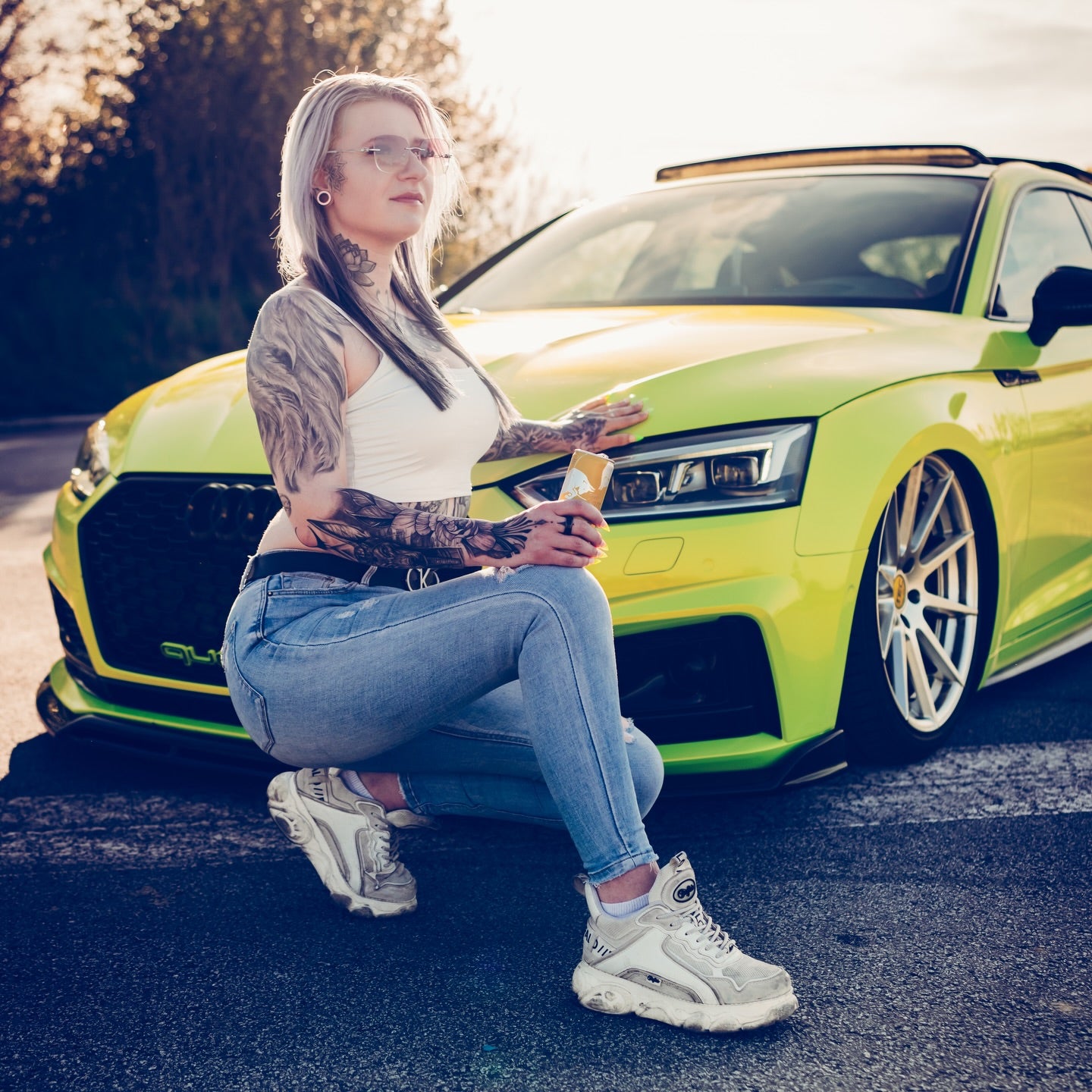 Gloss Fluorescent Neon Yellow Car Vinyl Wrap
