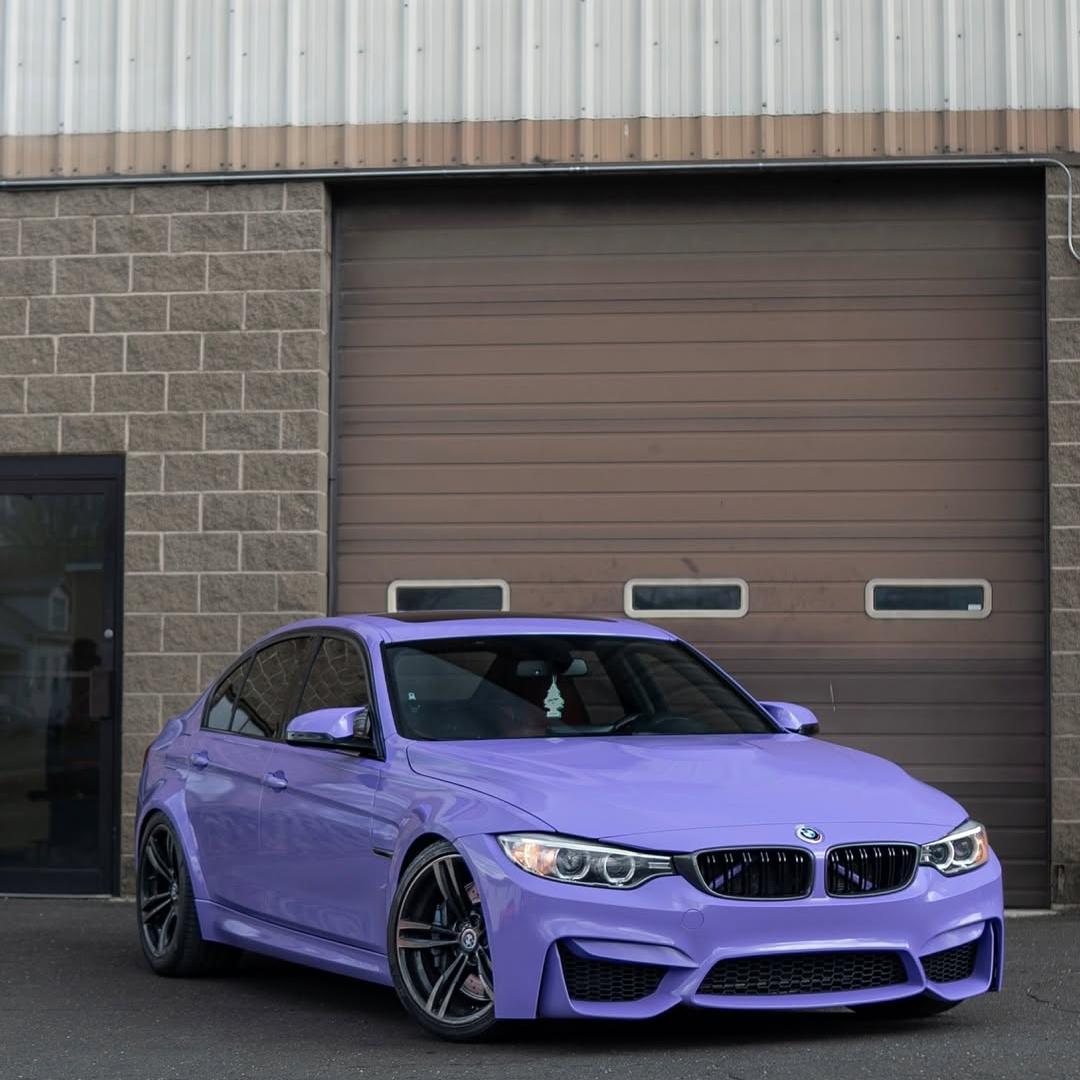 Gloss Lavender Purple Car Vinyl Wrap Tesla BMW PET