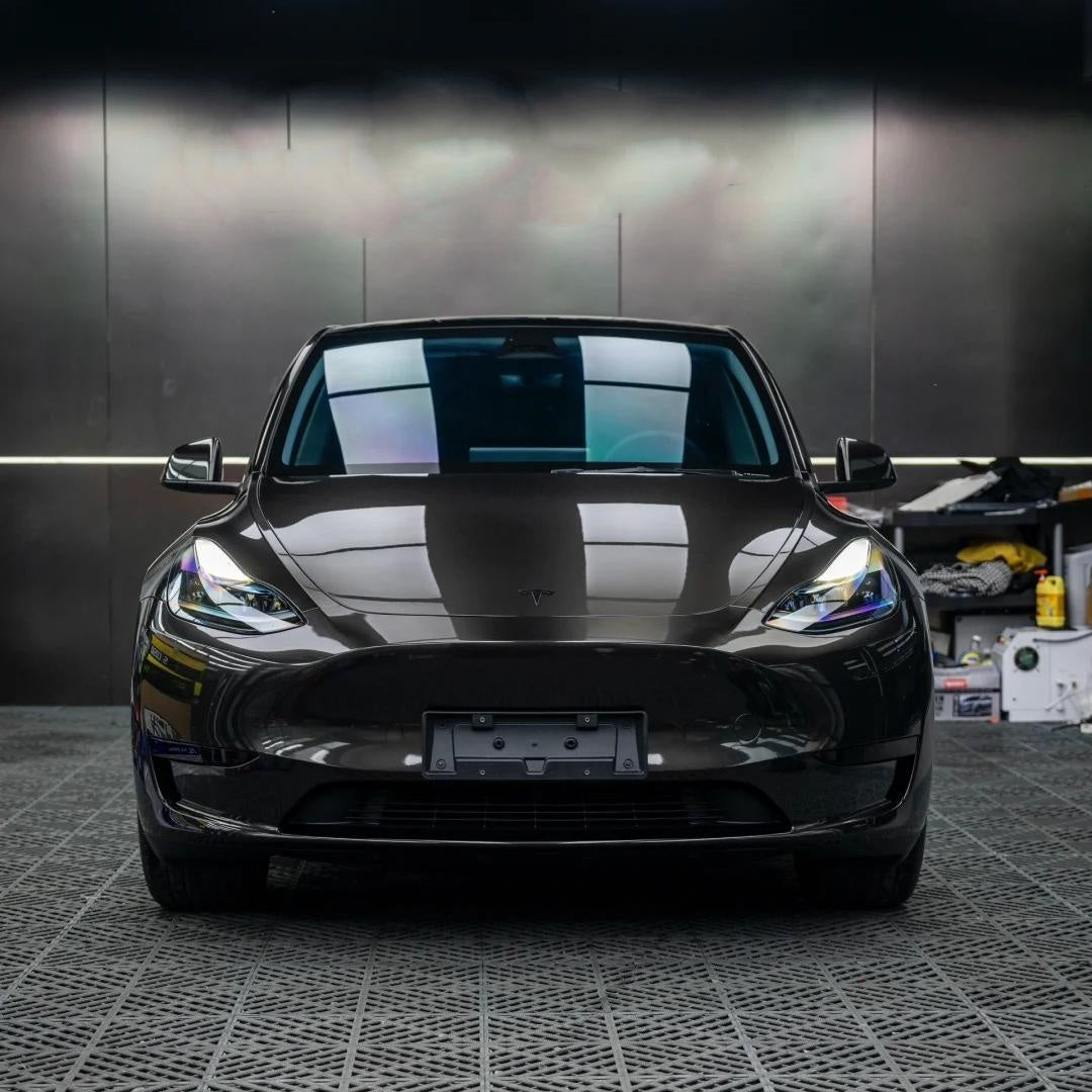 Gloss Liquid Metal Black Car Vinyl Wrap PET - Alukovinyl