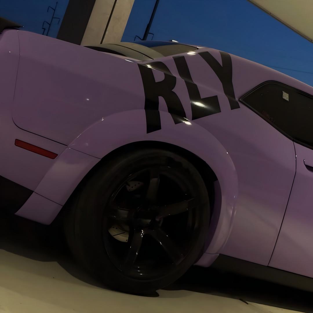 Gloss Macaron Lavender Purple Car Vinyl Wrap Tesla BMW PET