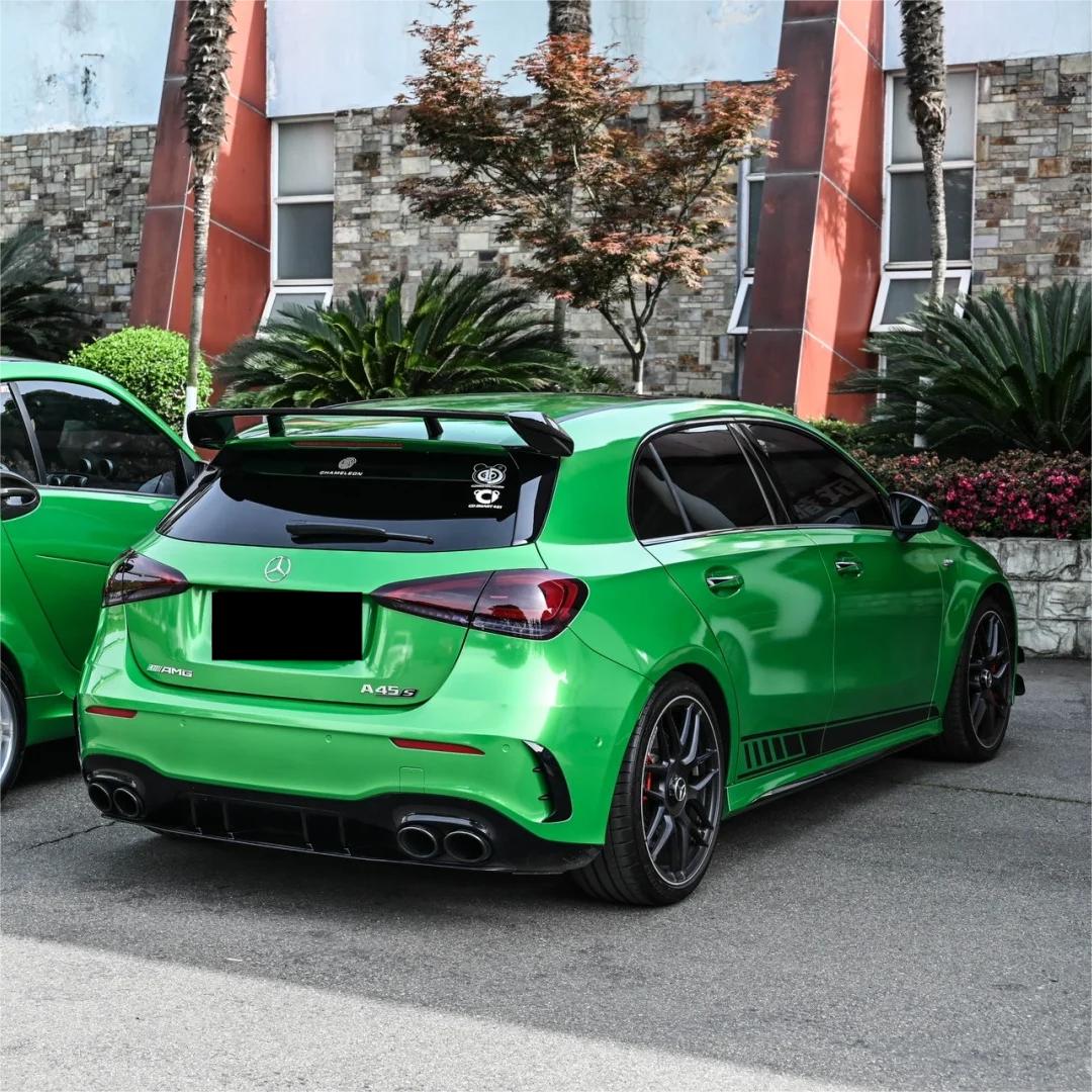 Gloss Metallic Diamond Lizard Green Car Vinyl Wrap