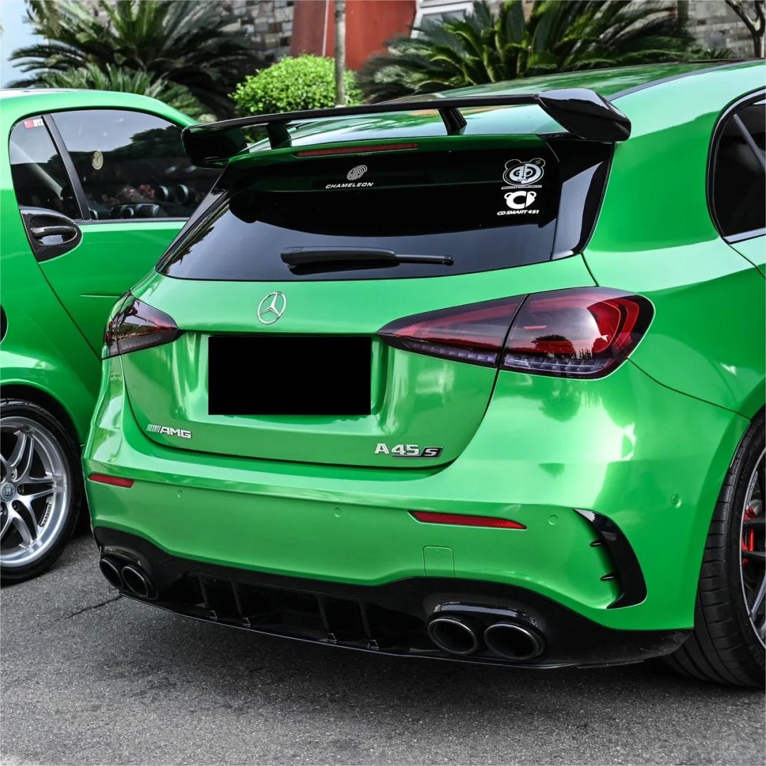 Gloss Metallic Diamond Lizard Green Car Vinyl Wrap