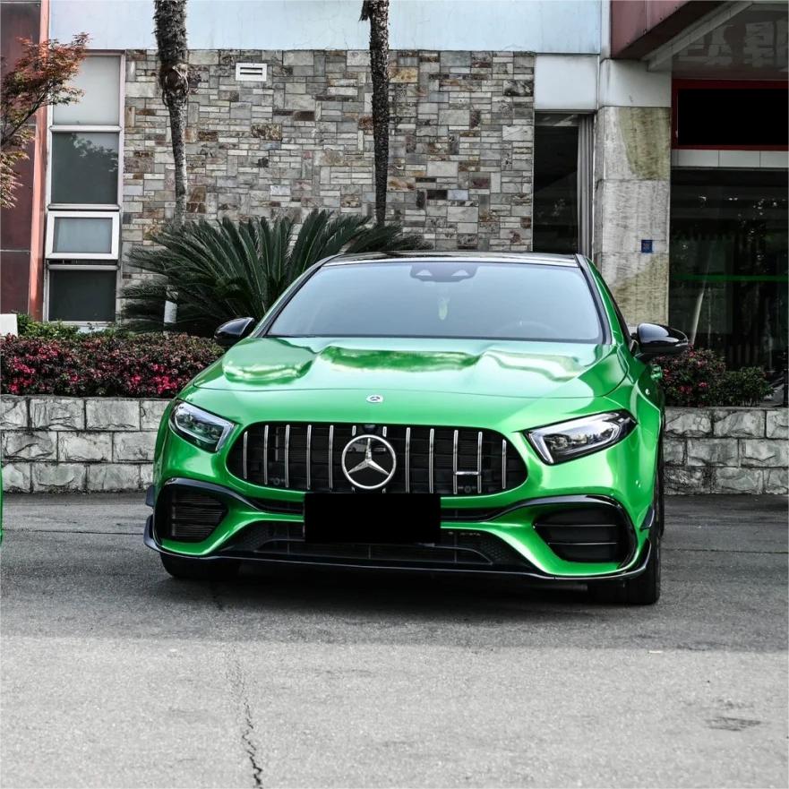 Gloss Metallic Diamond Lizard Green Car Vinyl Wrap