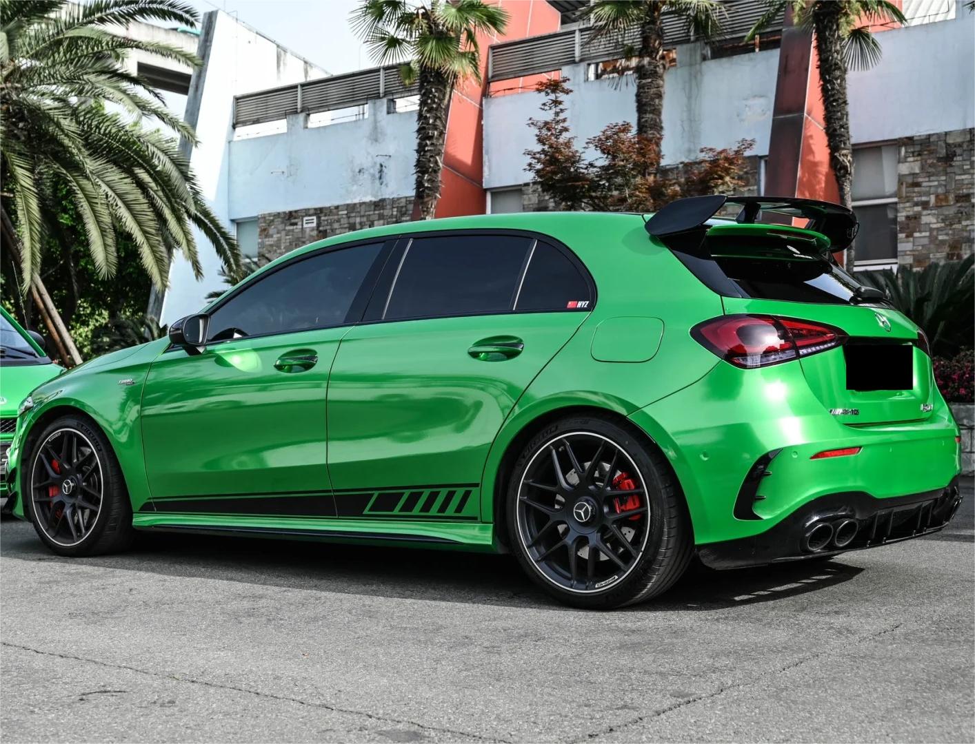 Gloss Metallic Diamond Lizard Green Car Vinyl Wrap
