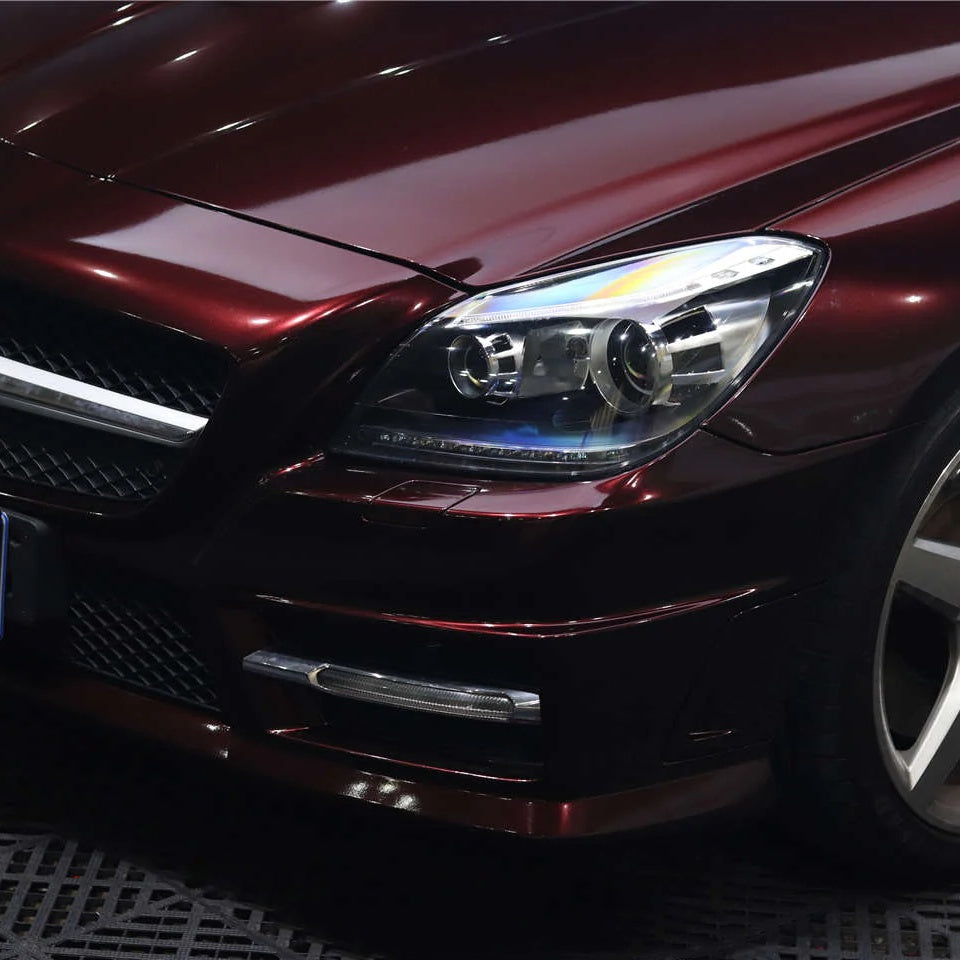 Gloss Metallic Black Rose Car Vinyl Wrap PET