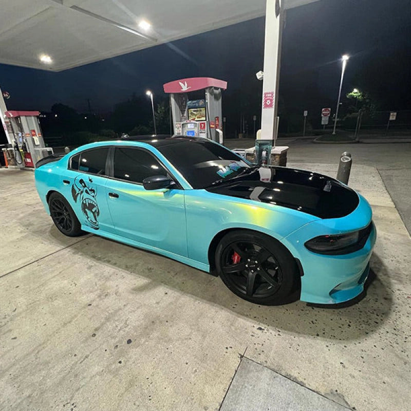 Gloss Metallic Neon Ice Blue Car Vinyl Wrap