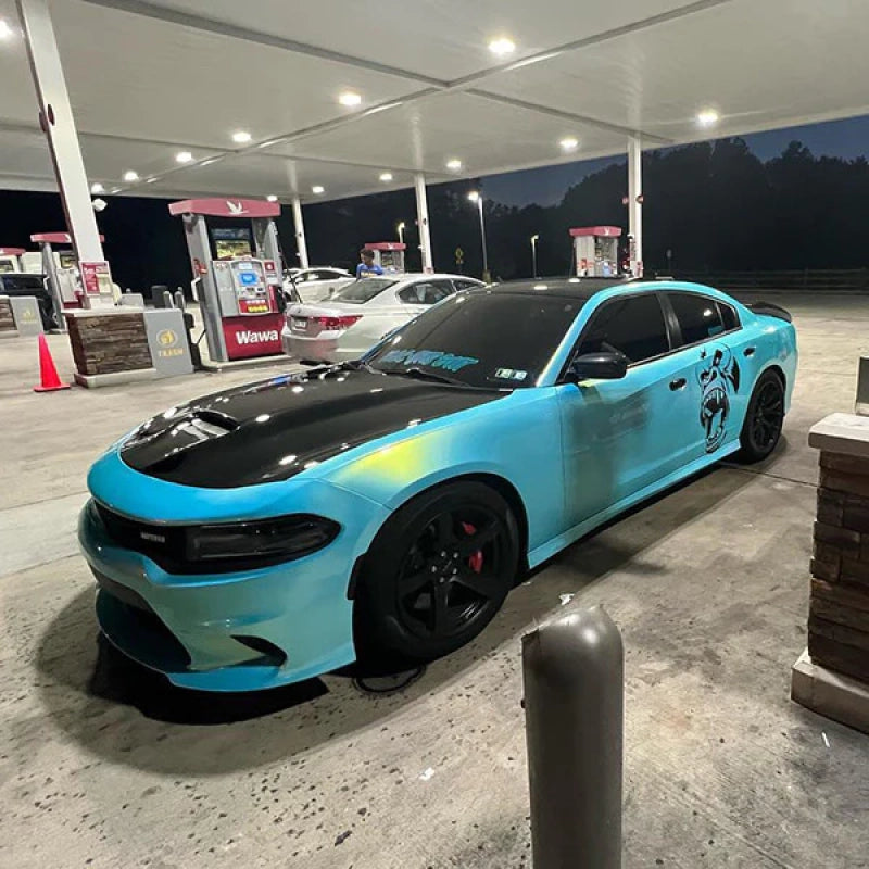 Gloss Metallic Neon Ice Blue Car Vinyl Wrap