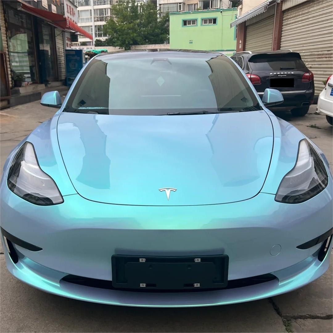 Gloss Metallic Chameleon Candy Blue Green Car Vinyl Wrap