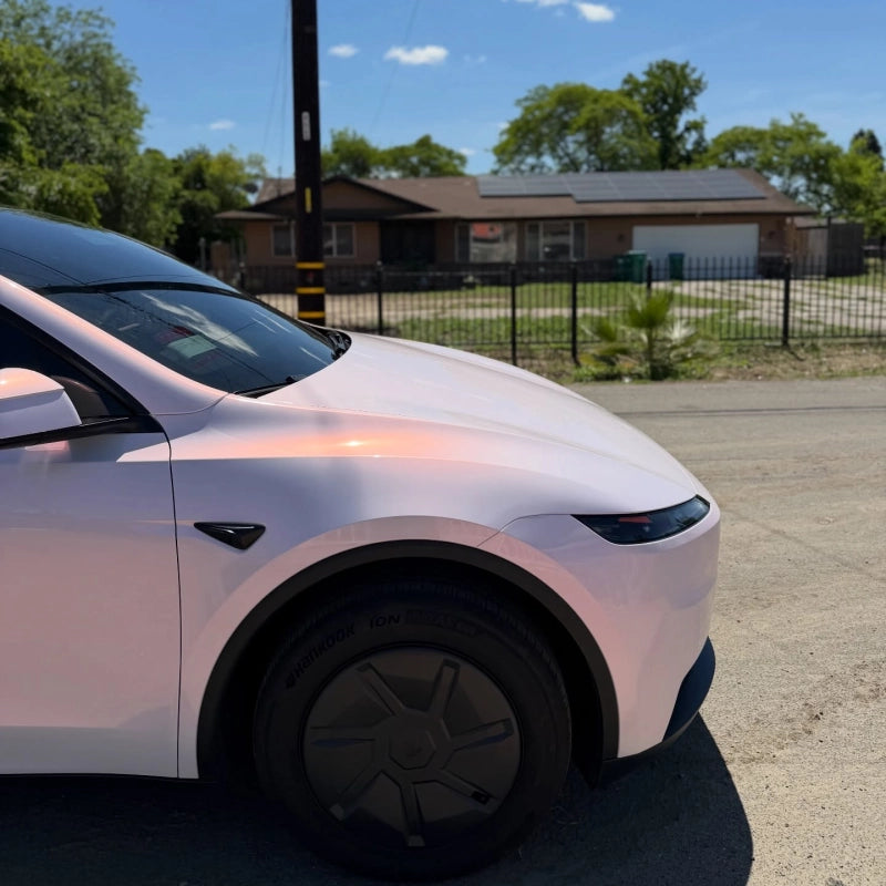 Gloss Metallic Chameleon Diamond Pollen Pink White Car Vinyl Wrap PET