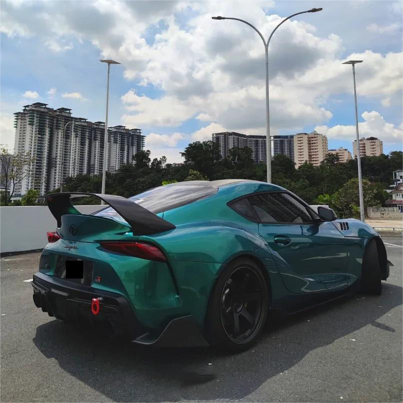 Gloss Metallic Chameleon Green Black Car Vinyl Wrap