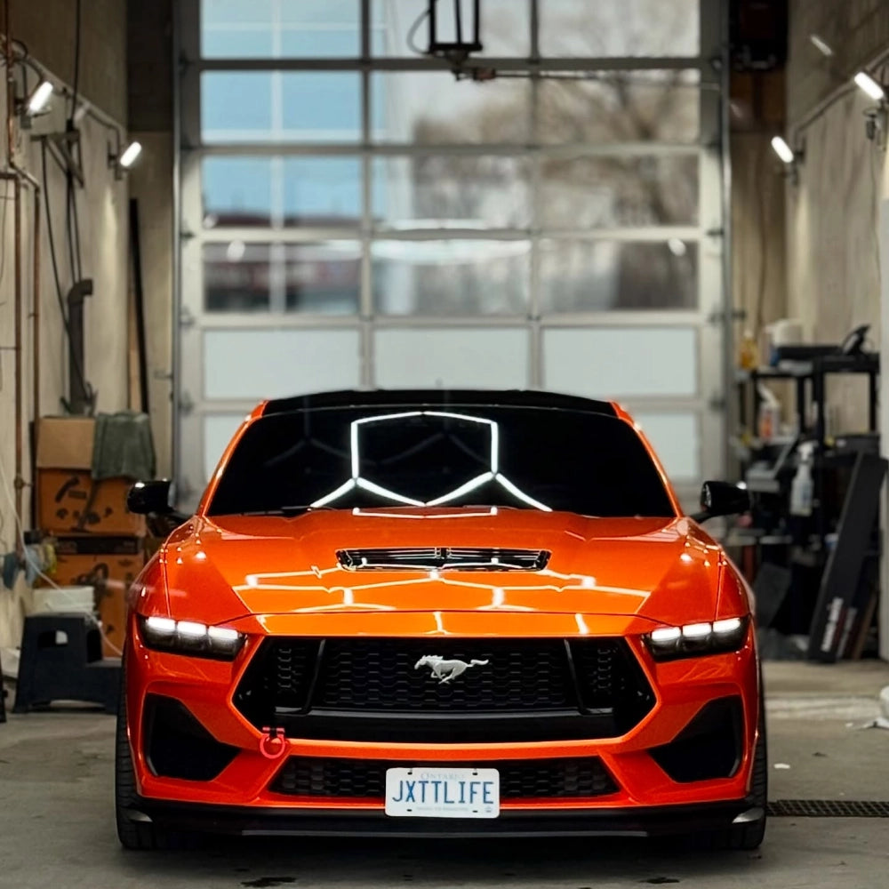 Gloss Metallic Fiery Orange Car Vinyl Wrap PET