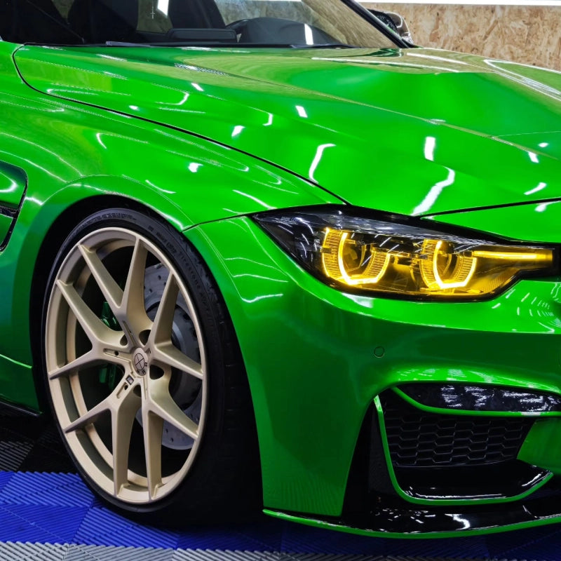 Gloss Metallic Flame Green Car Vinyl Wrap PET