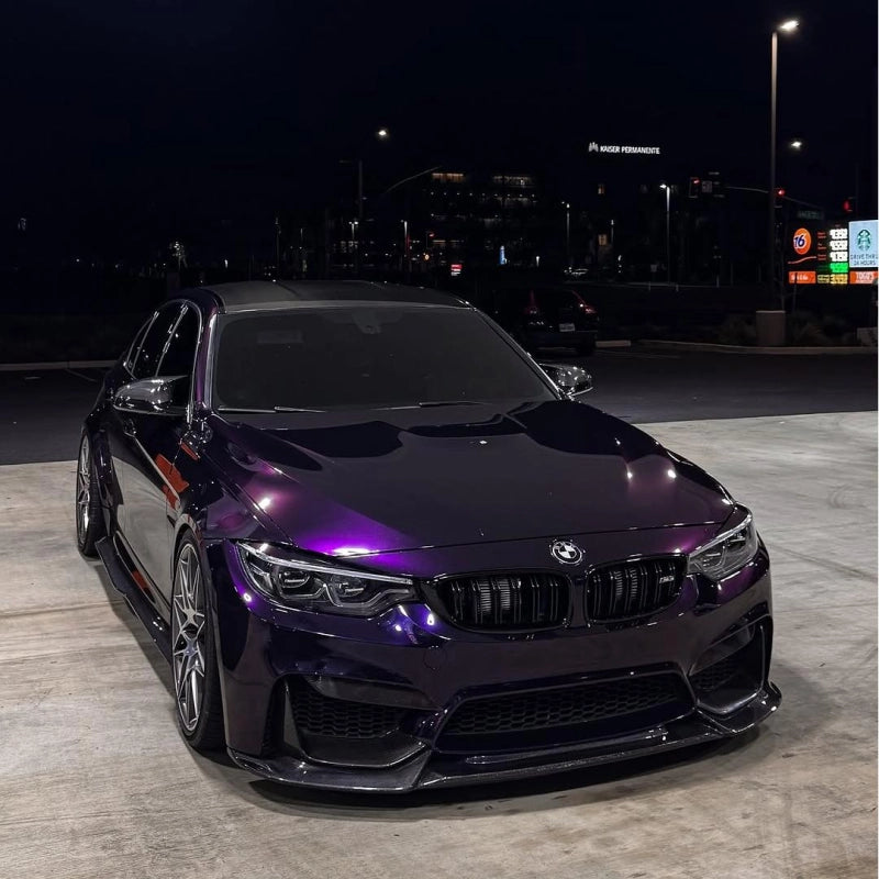 Gloss Metallic Ghost Midnight Purple Car Vinyl Wrap PET