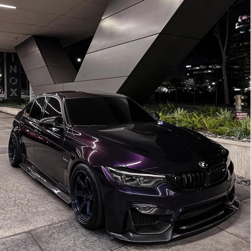 Gloss Metallic Ghost Midnight Purple Car Vinyl Wrap PET