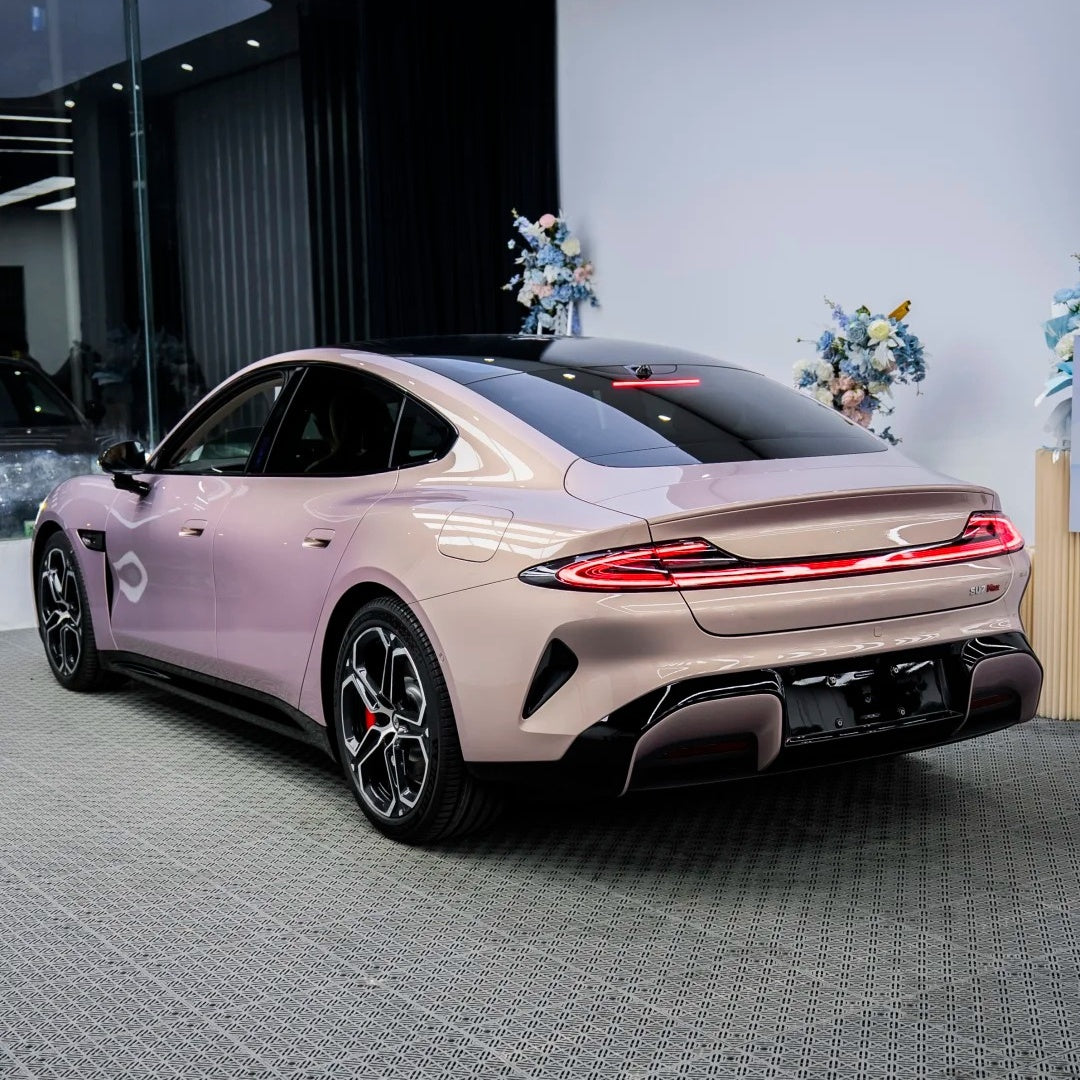 Gloss Pearl Rouge Pink Car Vinyl Wrap PET