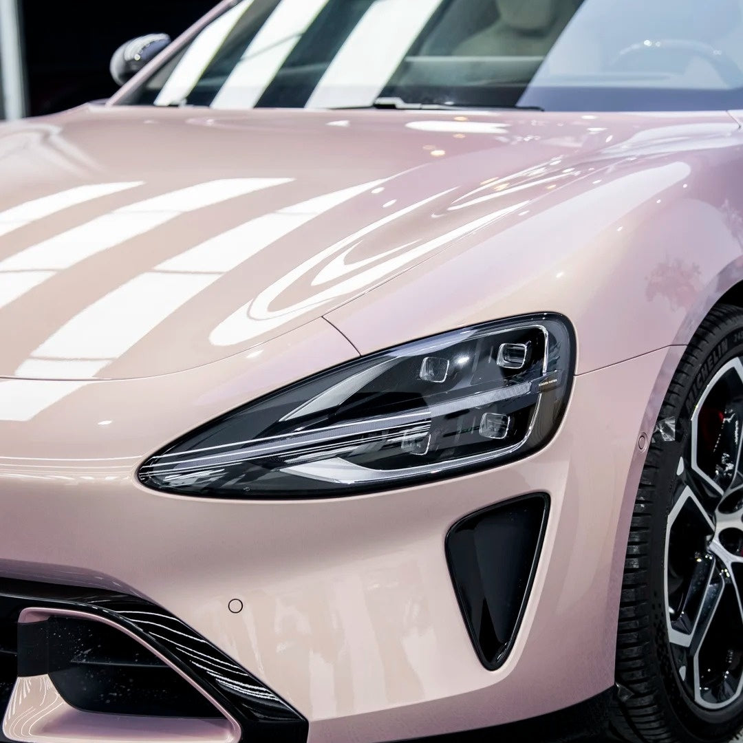 Gloss Pearl Rouge Pink Car Vinyl Wrap PET
