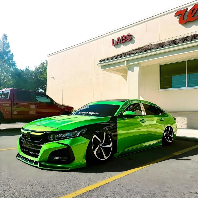 Gloss Metallic Gold Green Car Vinyl Wrap PET