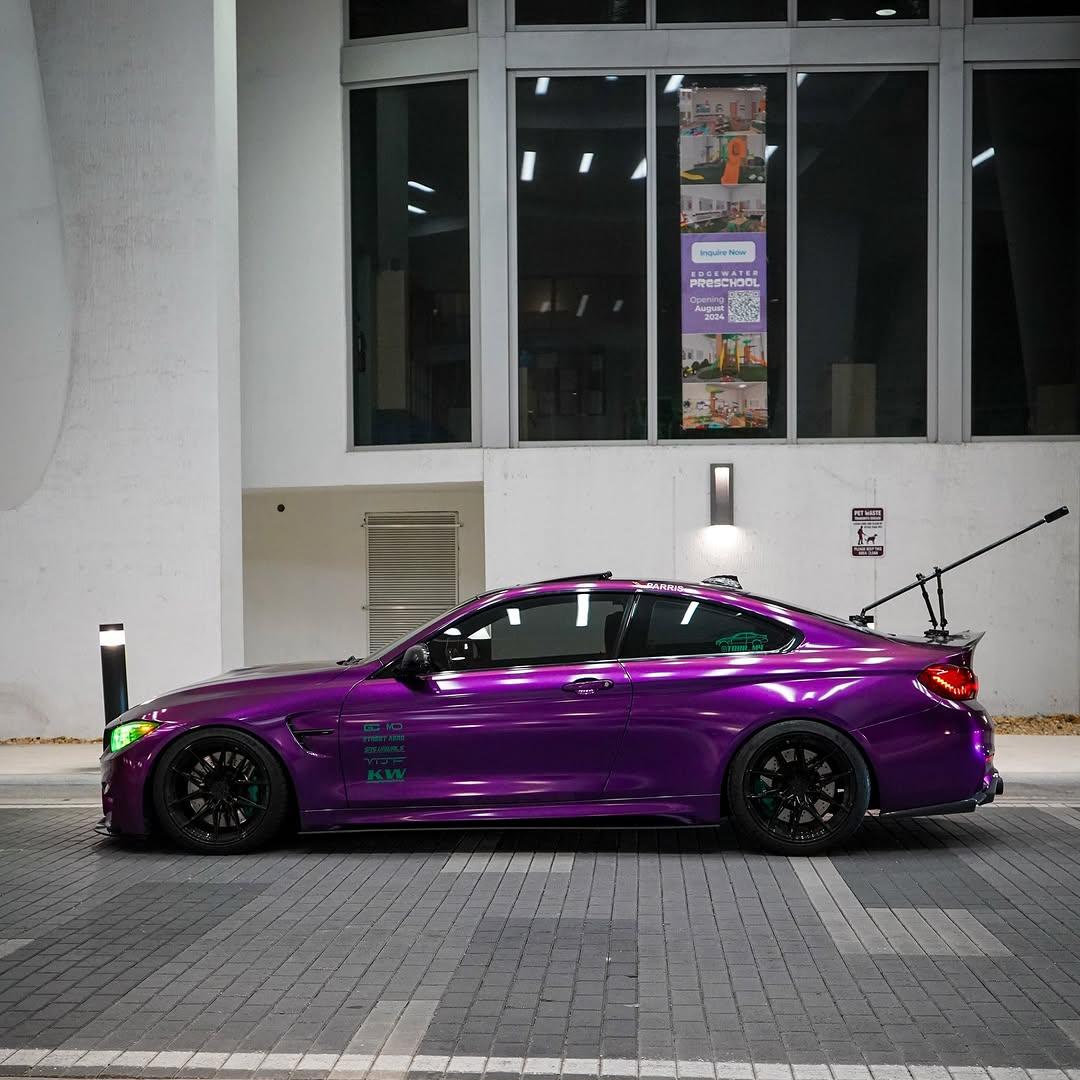 Gloss Metallic Grape Purple Car Vinyl Wrap PET