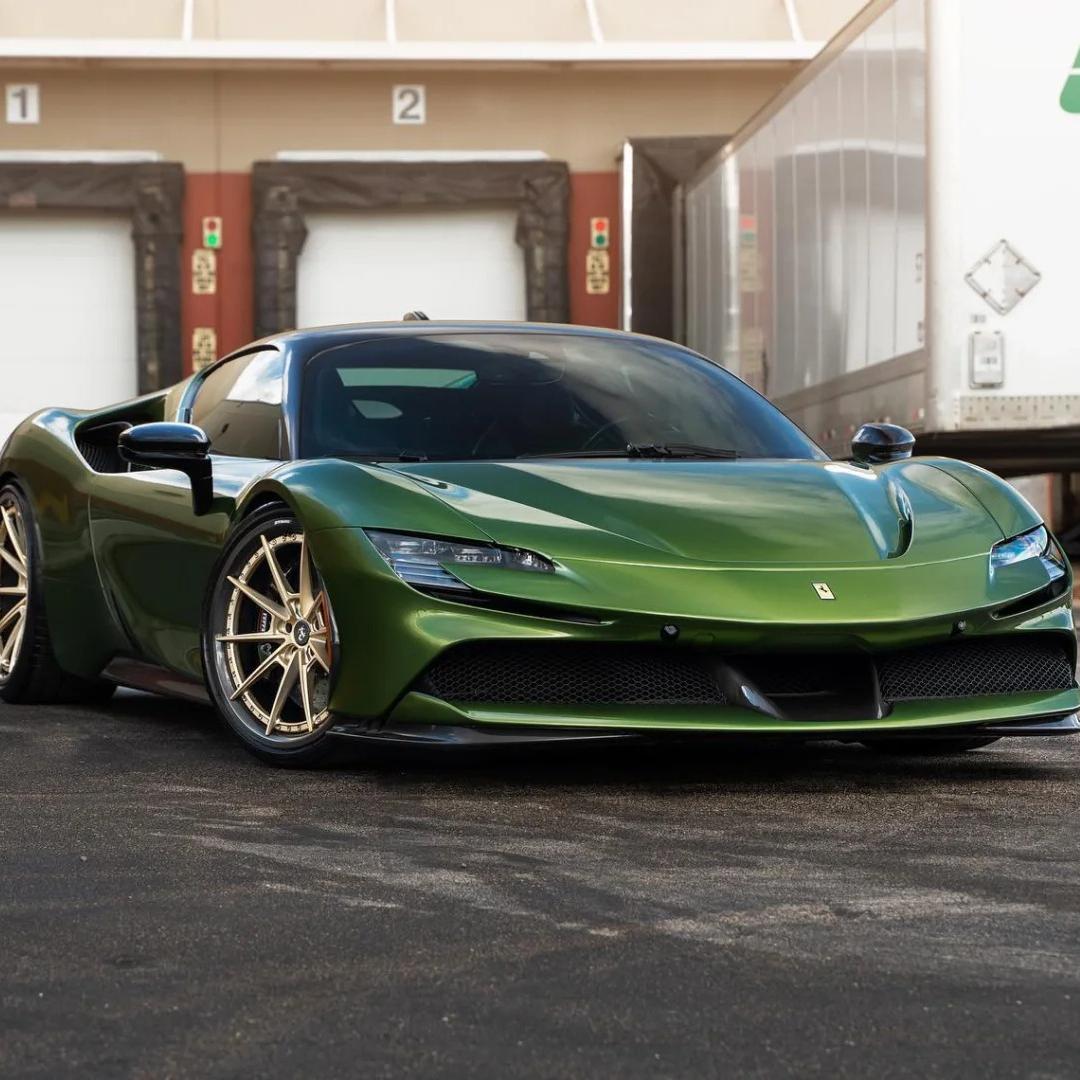 Gloss Metallic Mamba Green Car Vinyl Wrap PET