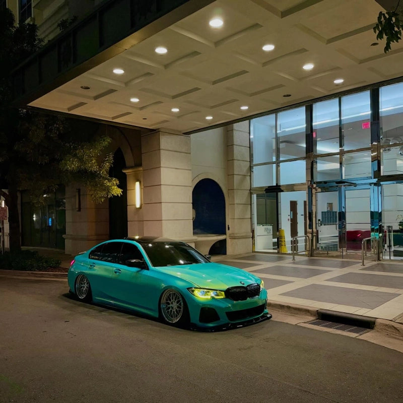 Gloss Metallic Neon Ice Blue Car Vinyl Wrap