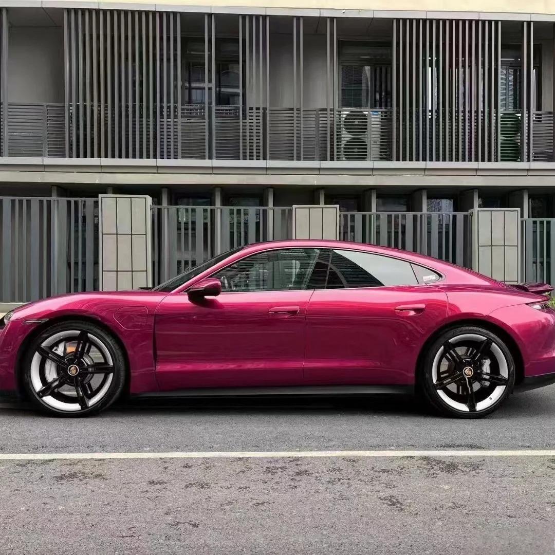 Gloss Metallic Pagoda Red Car Vinyl Wrap PET