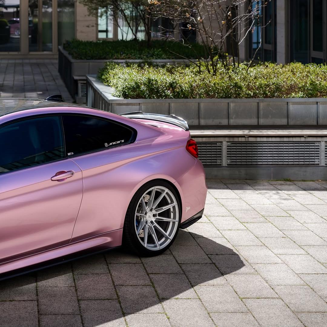 Gloss Metallic Passion Pink Car Vinyl Wrap PET
