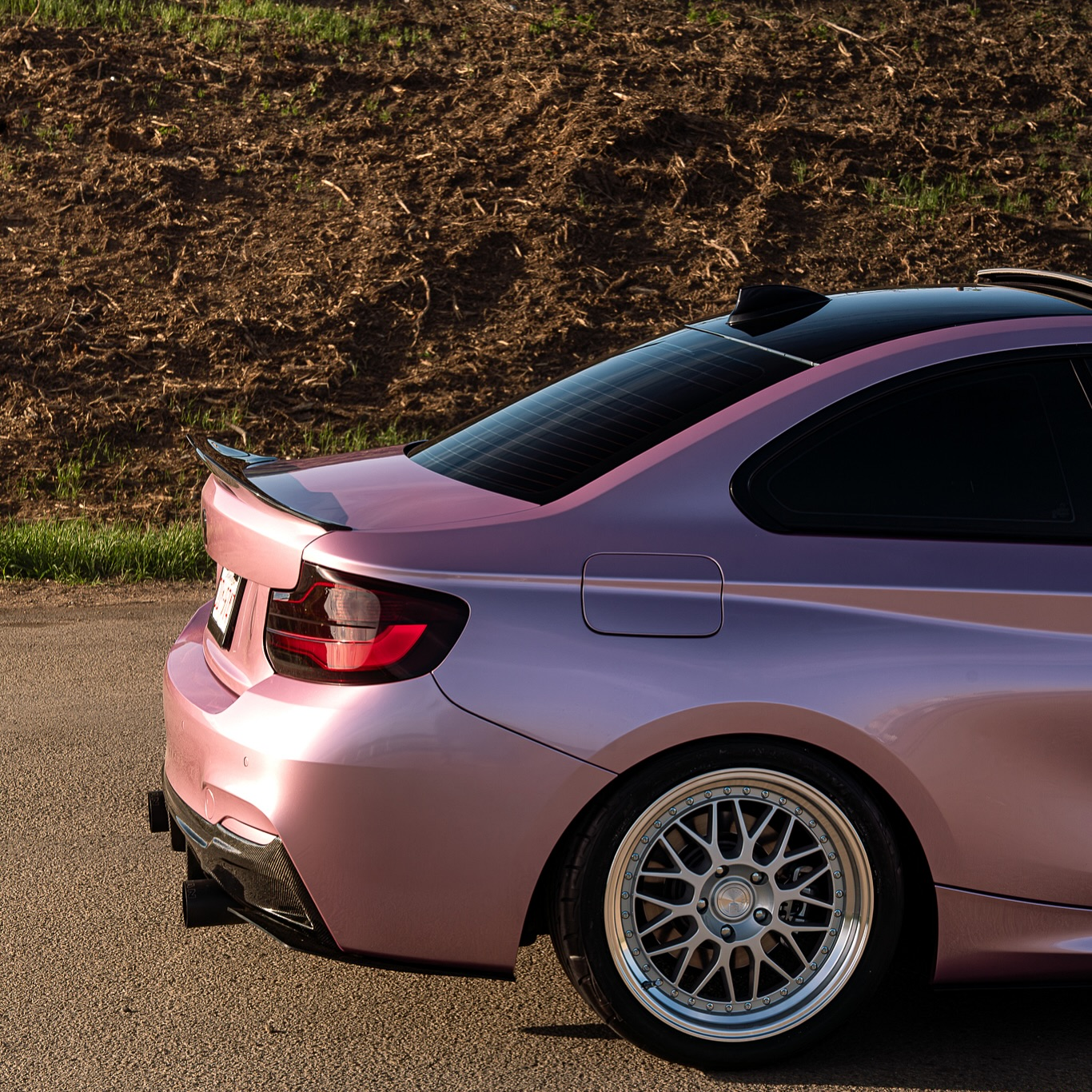 Gloss Metallic Passion Pink Car Vinyl Wrap PET