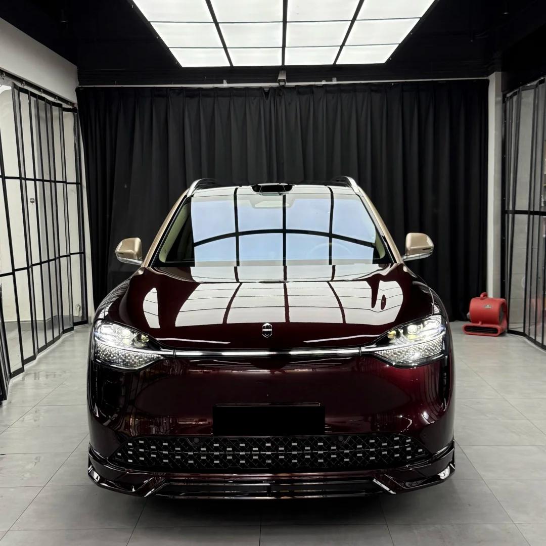Gloss Metallic Plum Red Car Vinyl Wrap PET